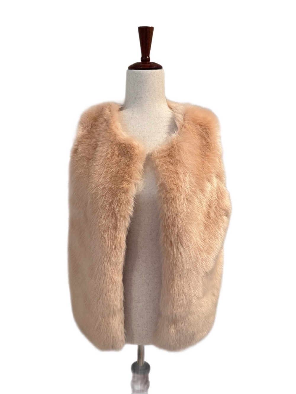 Topshop ⭐️VGUC Light Pink Faux Fur Vest Size 6